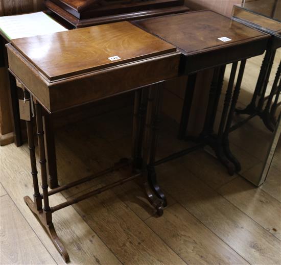 A mahogany jardiniere table and another W.46cm